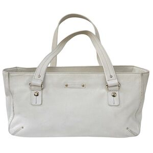 Kate Spade NY Off White Pebbled Leather Handbag Purse
